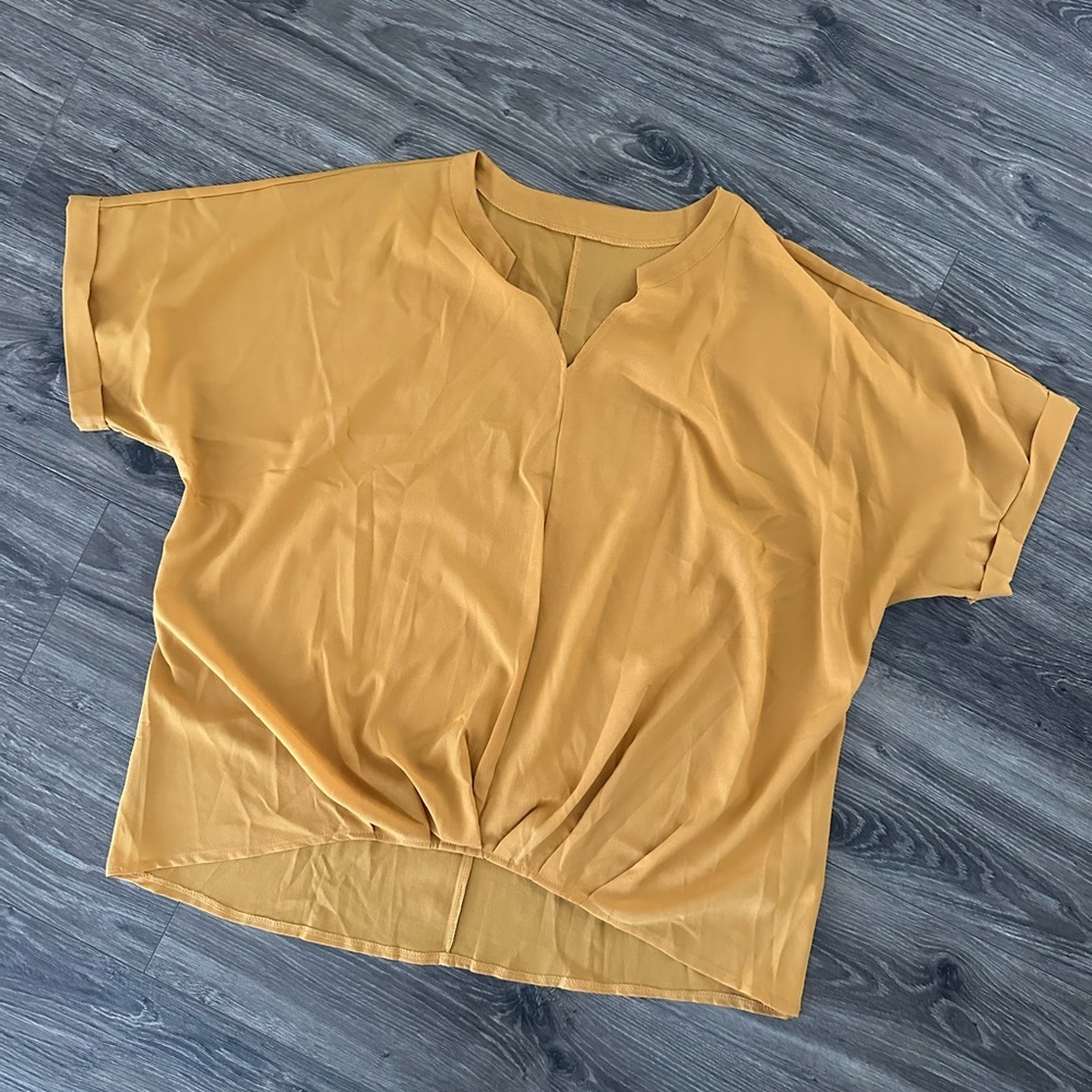SHEIN Mustard Yellow Blouse